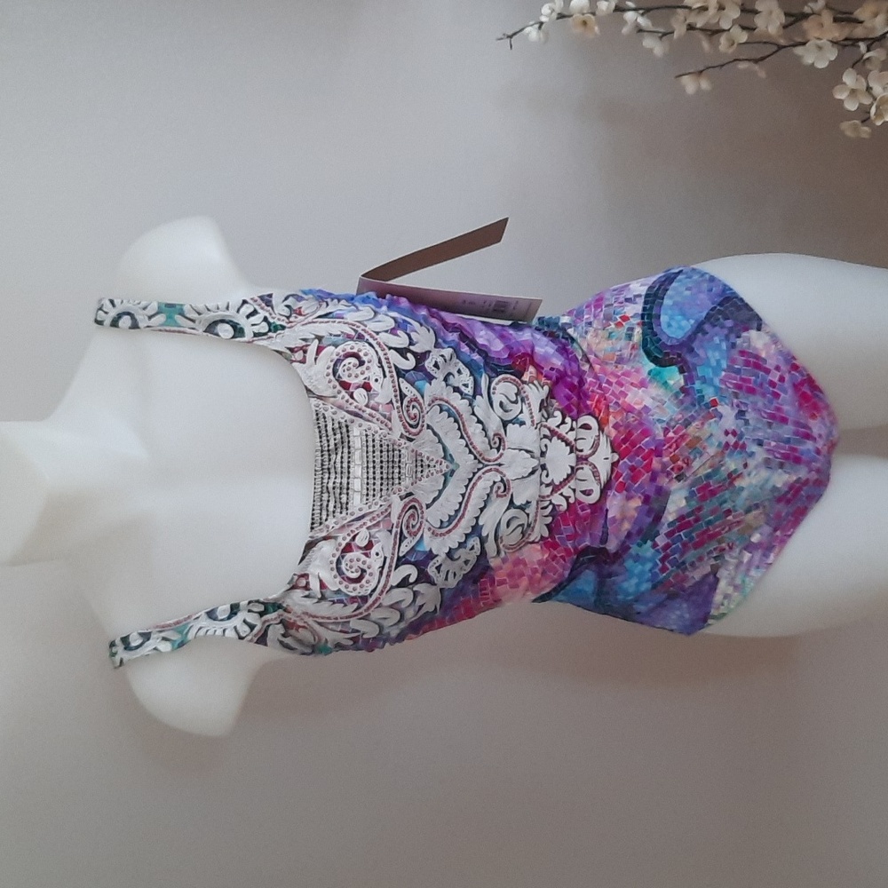 Gottex Multicolor Paisley Mosaic One-Piece Swimsuit